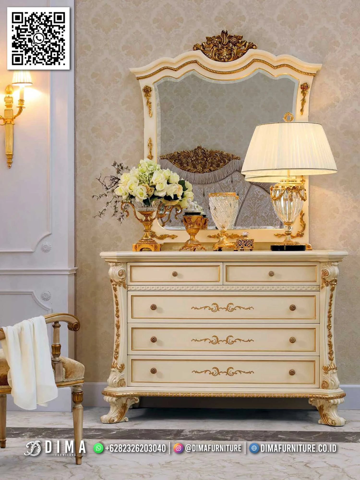 Meja Konsol Cream Meja Konsol Cream