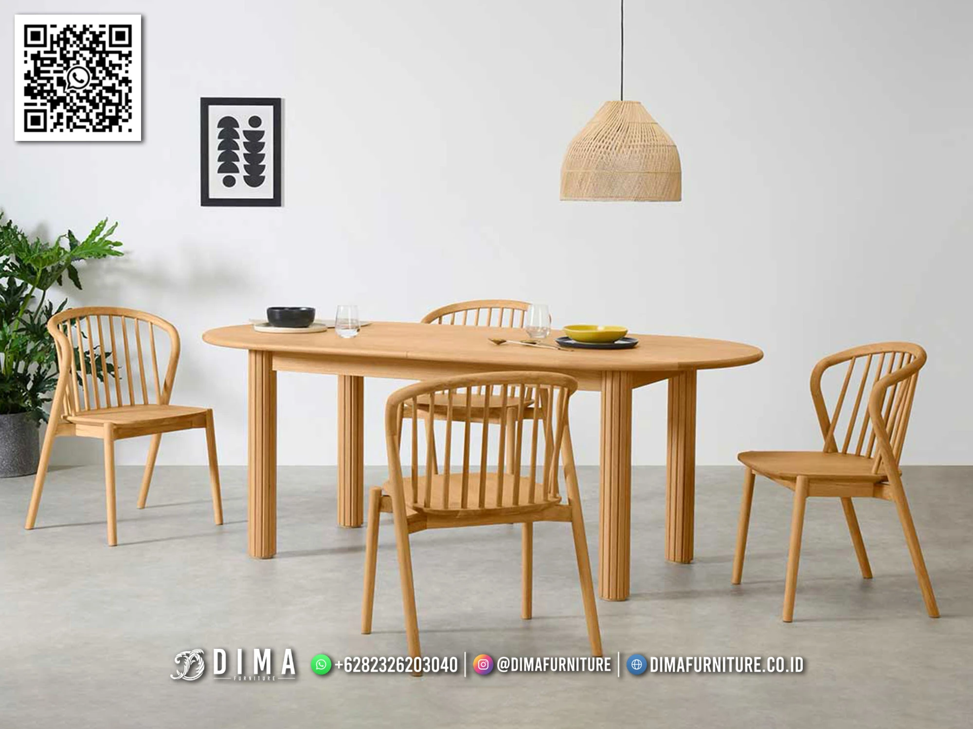 Meja Makan Minimalis Jati Nordic Felice Premium MM98 Meja Makan Minimalis Jati Nordic Felice Premium MM98