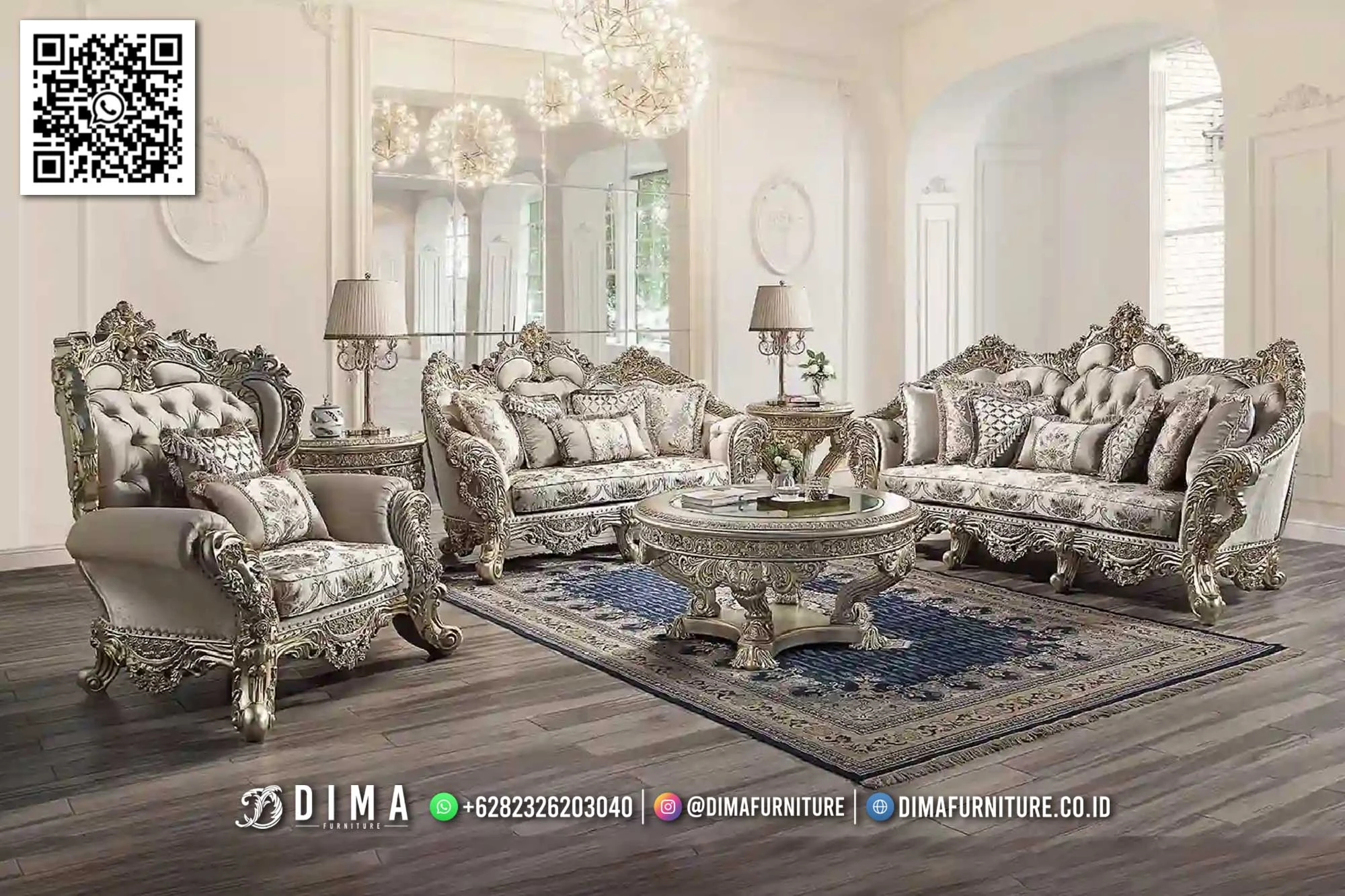 Set Sofa Ruang Tamu Mewah Imperial Jeslyn Classic 164STC Set Sofa Ruang Tamu Mewah Imperial Jeslyn Classic 164STC