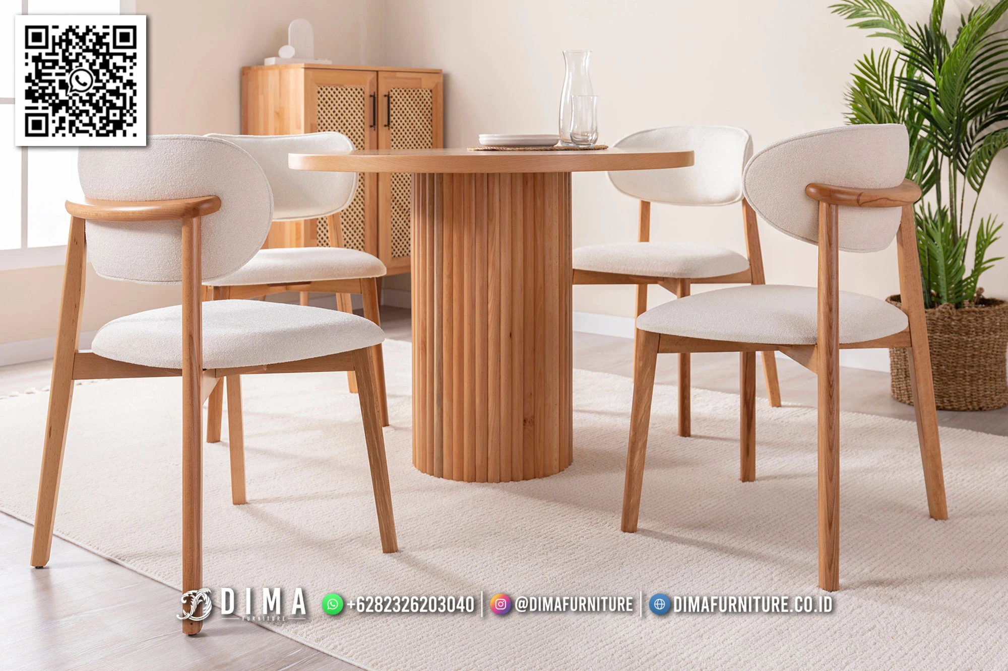 Set Meja Makan Jati Minimalis Delaney Top Quality MM136 Set Meja Makan Jati Minimalis Delaney Top Quality MM136