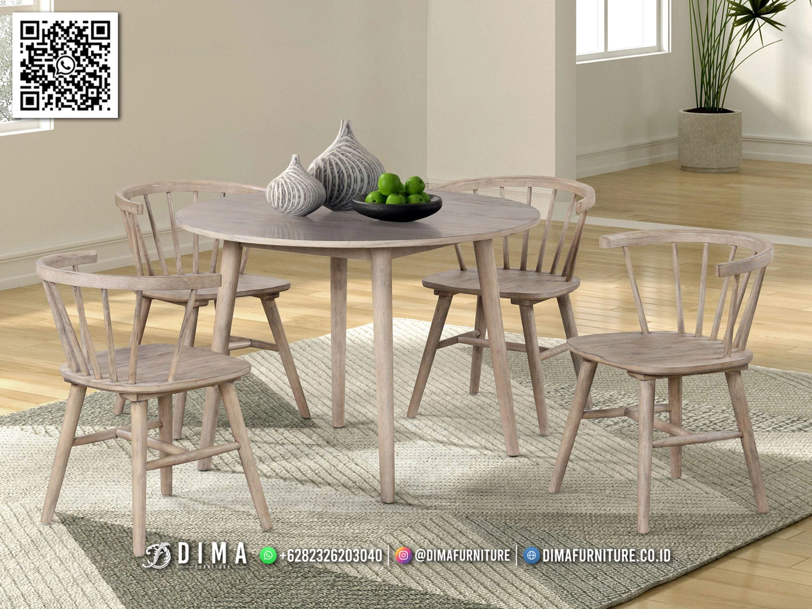 Meja Makan Minimalis Scandinavian Premium Set Authentic 193MM Meja Makan Minimalis Scandinavian Premium Set Authentic 193MM