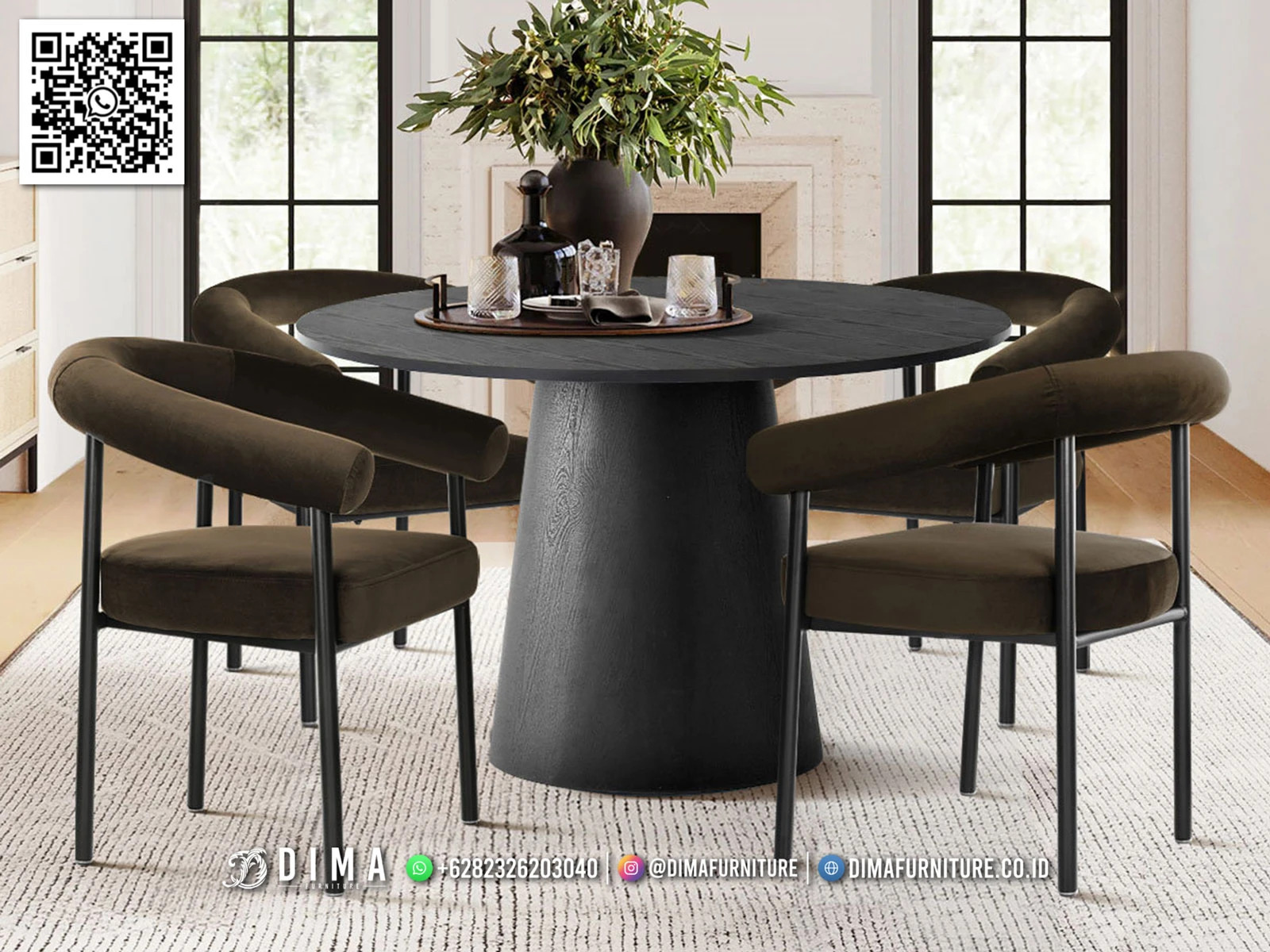 Set Meja Makan Jati Minimalis Alden Top Quality 189MM Set Meja Makan Jati Minimalis Alden Top Quality 189MM