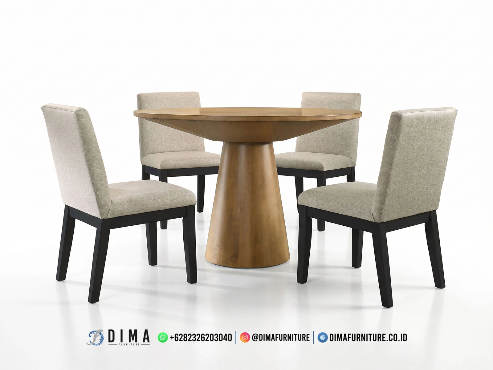 Set Meja Makan Minimalis 4 Kursi Modern Natural 251MM Set Meja Makan Minimalis 4 Kursi Modern Natural 251MM