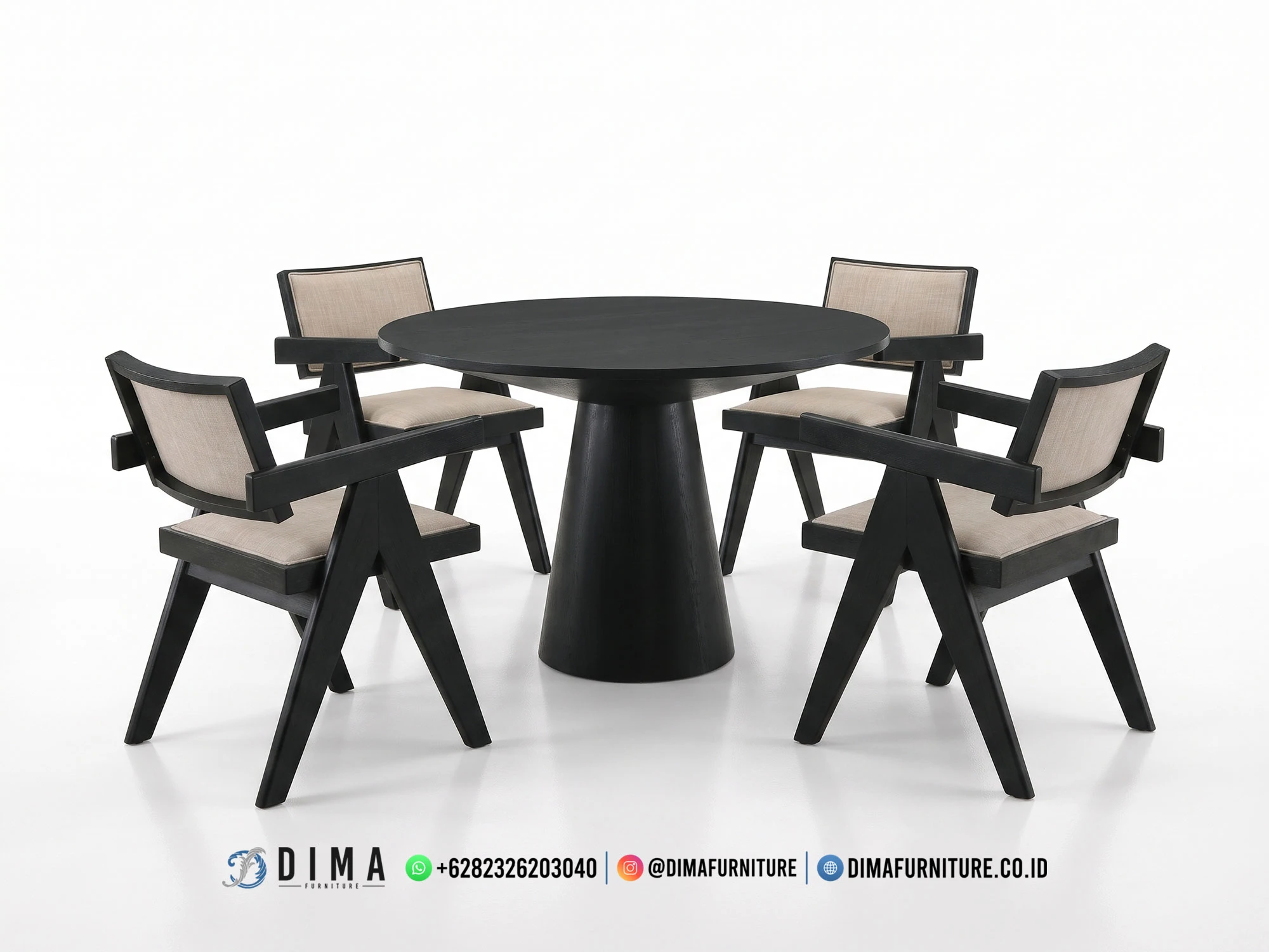 Kursi Meja Makan Black 256MM Kursi Meja Makan Black 256MM