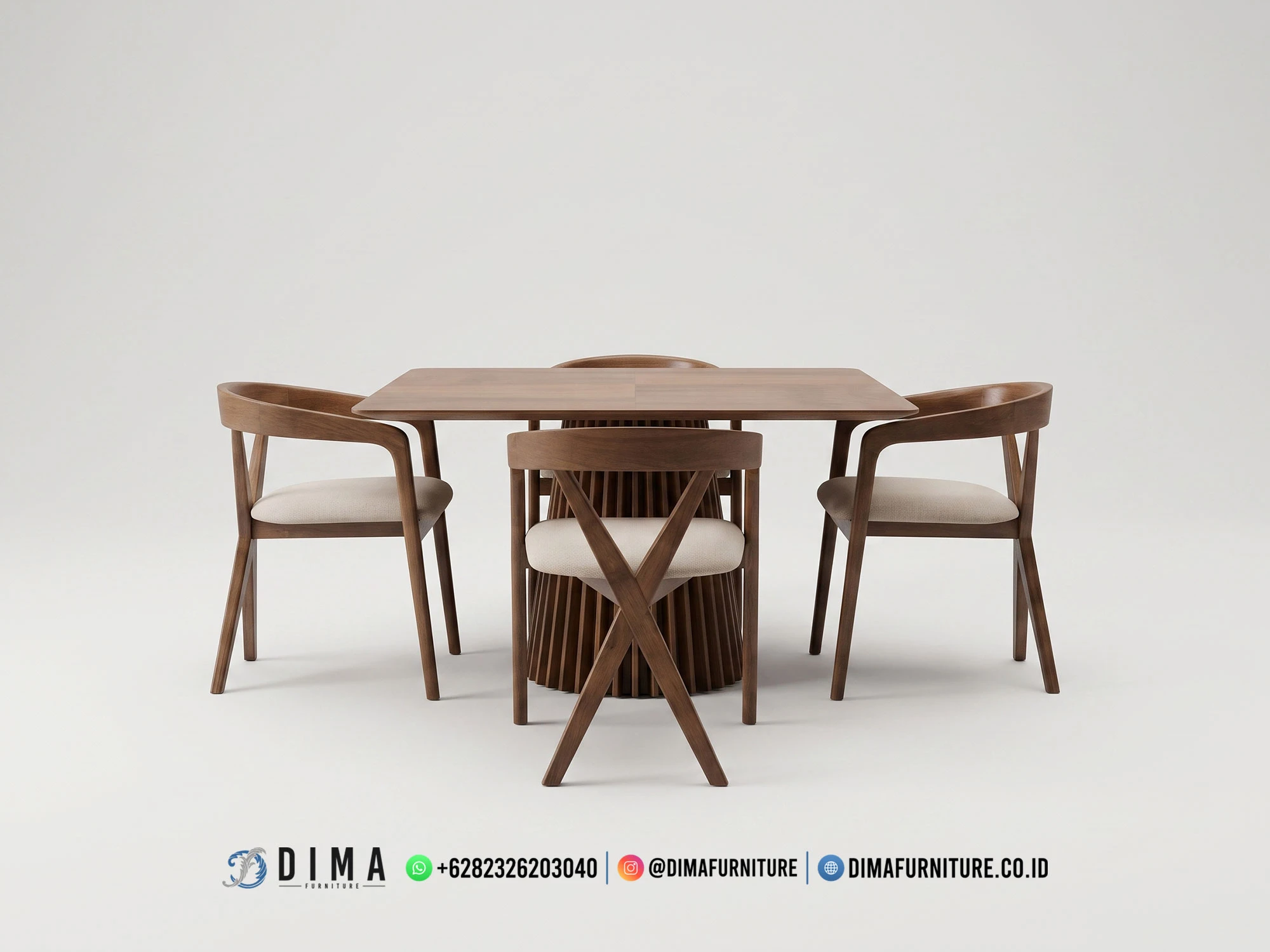 Set Meja Makan Jati Jepara Minimalis 267MM Set Meja Makan Jati Jepara Minimalis 267MM
