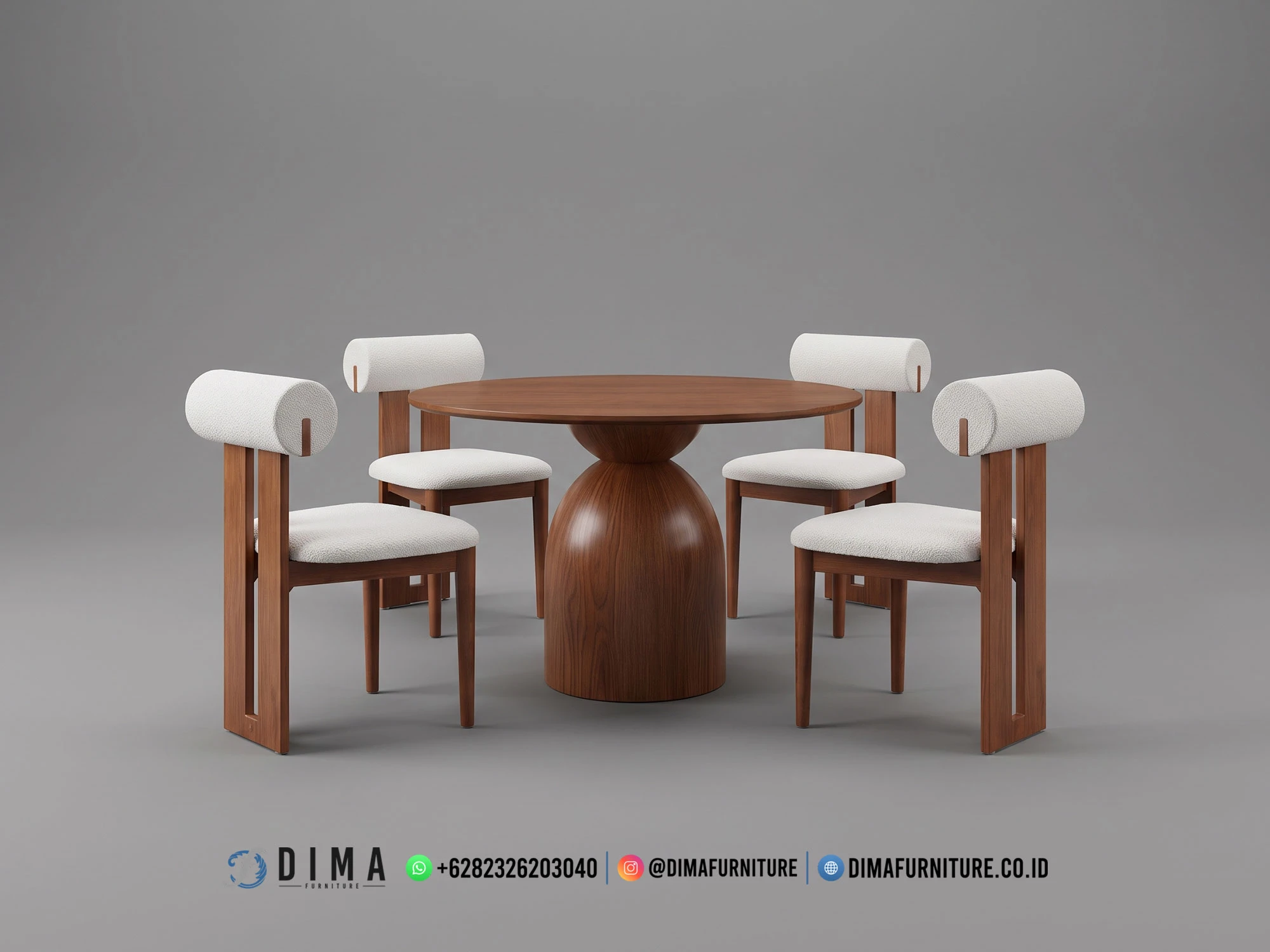 Set Meja Makan Kayu Jati Minimalis 272MM Set Meja Makan Kayu Jati Minimalis 272MM