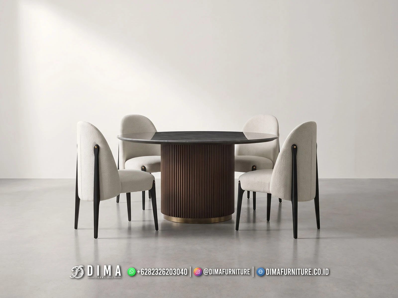 Set Meja Makan Minimalis Chloe Jepara 273MM Set Meja Makan Minimalis Chloe Jepara 273MM
